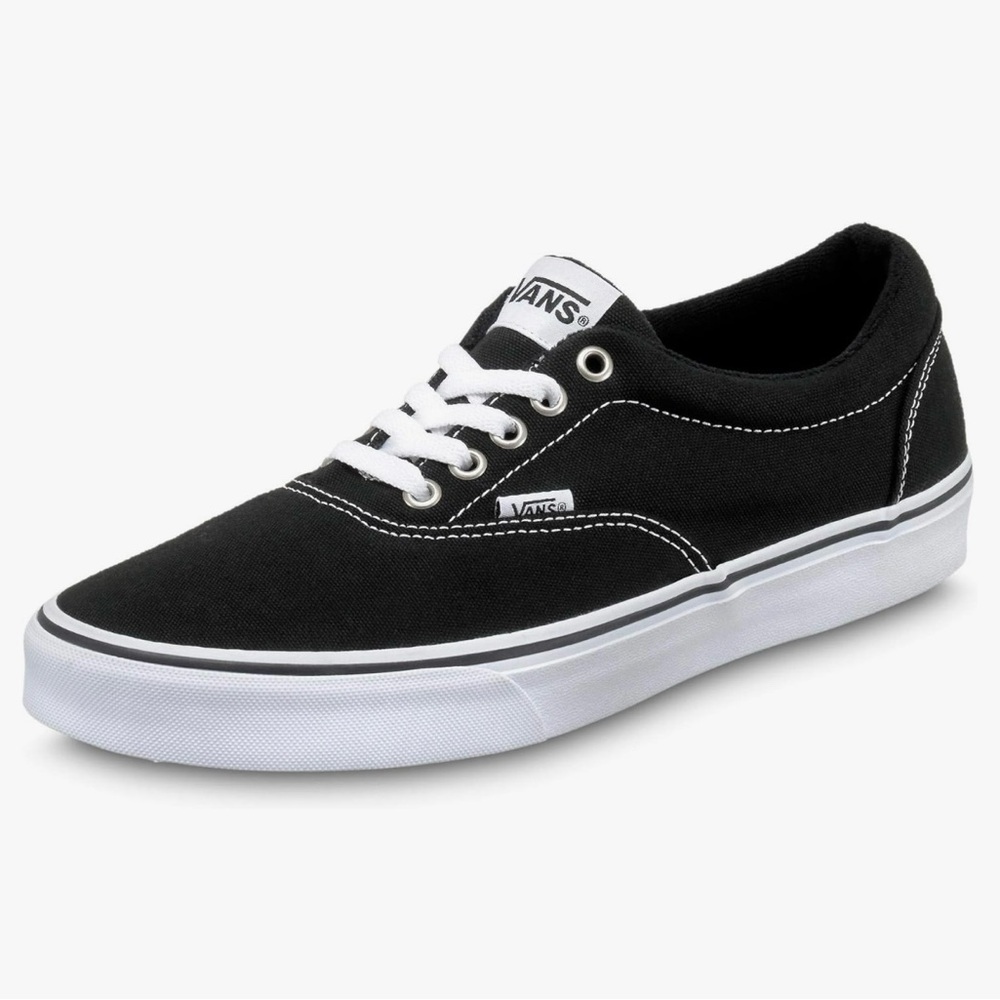 Vans Women’s Doheny Canvas Black and White Sneakers Size 6.5